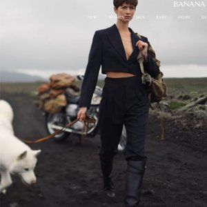 Banana Republic Black Straight Leg Pants & Jumpsuit